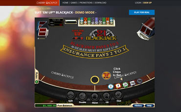 Blackjack at Cherry Jackpot