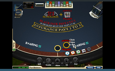Real Money Blackjack at Roaring 21